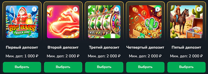 Бонусы Cactus Casino — промокод TUZ100 и приветственный пакет на 5 депозитов